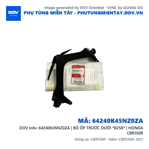 64240K45NZ0ZA | BỘ ỐP TRƯỚC DƯỚI *R258* | HONDA CBR150R — 64240K45NZ0ZA