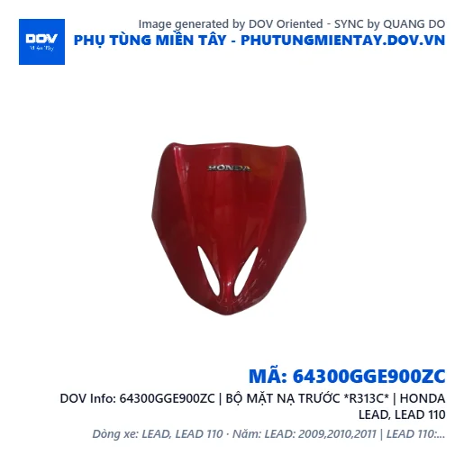64300GGE900ZC | BỘ MẶT NẠ TRƯỚC *R313C* | HONDA LEAD, LEAD 110 — 64300GGE900ZC