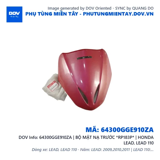 64300GGE910ZA | BỘ MẶT NẠ TRƯỚC *RP183P* | HONDA LEAD, LEAD 110 — 64300GGE910ZA