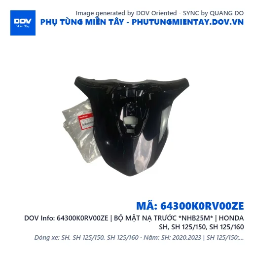 64300K0RV00ZE | BỘ MẶT NẠ TRƯỚC *NHB25M* | HONDA SH, SH 125/150, SH 125/160 — 64300K0RV00ZE
