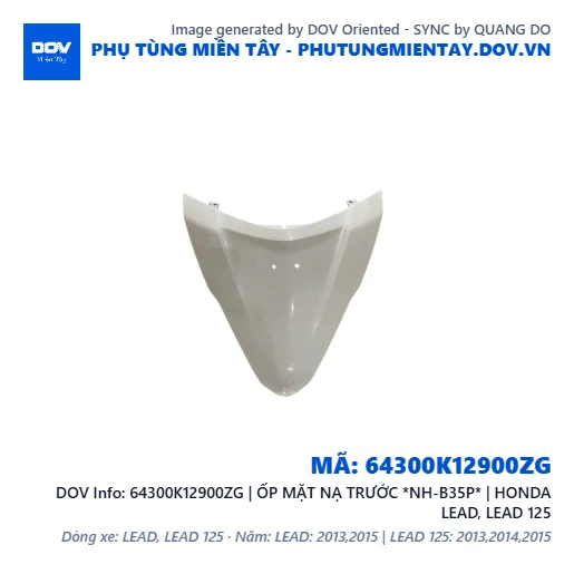 64300K12900ZG | ỐP MẶT NẠ TRƯỚC *NH-B35P* | HONDA LEAD, LEAD 125 — 64300K12900ZG