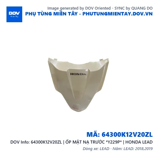 64300K12V20ZL | ỐP MẶT NẠ TRƯỚC *Y229P* | HONDA LEAD — 64300K12V20ZL