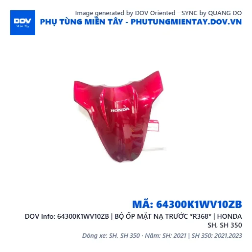 64300K1WV10ZB | BỘ ỐP MẶT NẠ TRƯỚC *R368* | HONDA SH, SH 350 — 64300K1WV10ZB
