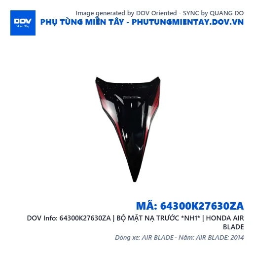 64300K27630ZA | BỘ MẶT NẠ TRƯỚC *NH1* | HONDA AIR BLADE — 64300K27630ZA