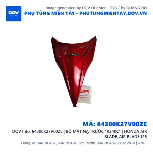 64300K27V00ZE | BỘ MẶT NẠ TRƯỚC *R340C* | HONDA AIR BLADE, AIR BLADE 125 — 64300K27V00ZE