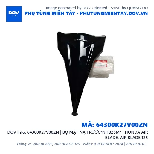 64300K27V00ZN | BỘ MẶT NẠ TRƯỚC*NHB25M* | HONDA AIR BLADE, AIR BLADE 125 — 64300K27V00ZN