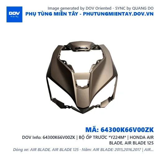 64300K66V00ZK | BỘ ỐP TRƯỚC *Y224M* | HONDA AIR BLADE, AIR BLADE 125 — 64300K66V00ZK