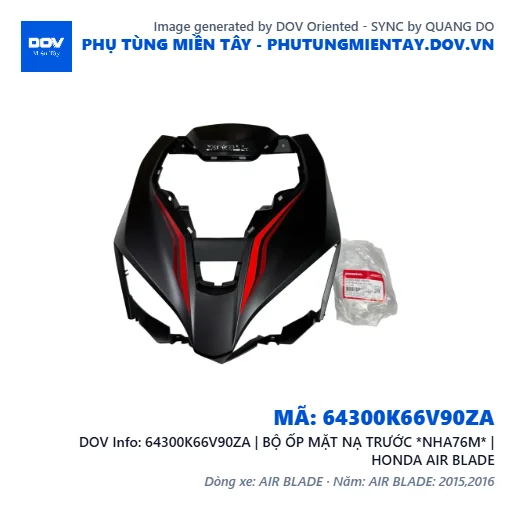 64300K66V90ZA | BỘ ỐP MẶT NẠ TRƯỚC *NHA76M* | HONDA AIR BLADE — 64300K66V90ZA