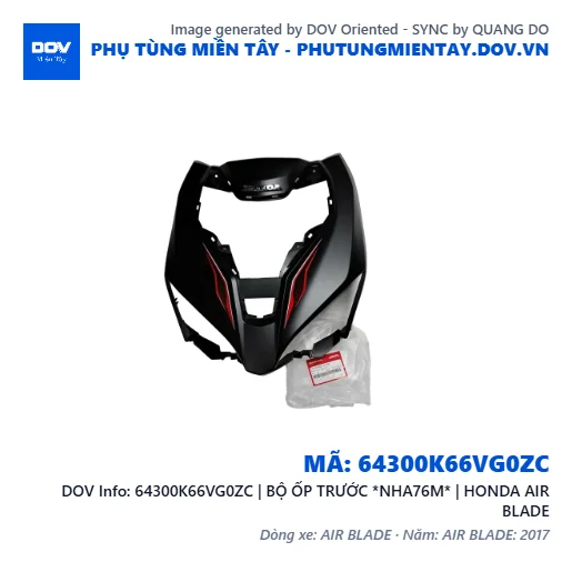 64300K66VG0ZC | BỘ ỐP TRƯỚC *NHA76M* | HONDA AIR BLADE — 64300K66VG0ZC