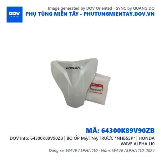 64300K89V90ZB | BỘ ỐP MẶT NẠ TRƯỚC *NHB55P* | HONDA WAVE ALPHA 110 — 64300K89V90ZB