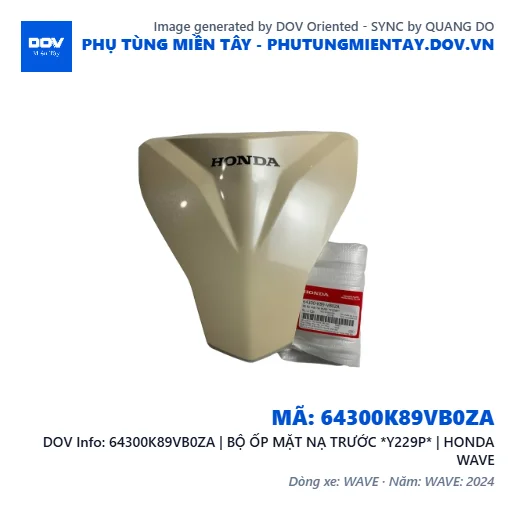 64300K89VB0ZA | BỘ ỐP MẶT NẠ TRƯỚC *Y229P* | HONDA WAVE — 64300K89VB0ZA