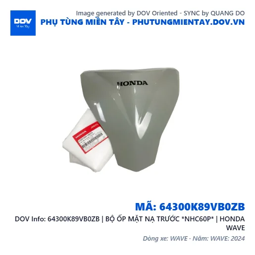64300K89VB0ZB | BỘ ỐP MẶT NẠ TRƯỚC *NHC60P* | HONDA WAVE — 64300K89VB0ZB