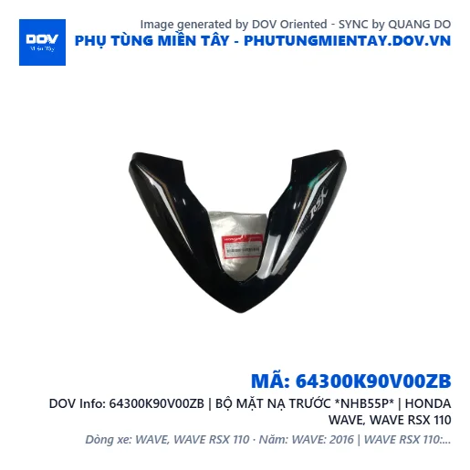 64300K90V00ZB | BỘ MẶT NẠ TRƯỚC *NHB55P* | HONDA WAVE, WAVE RSX 110 — 64300K90V00ZB