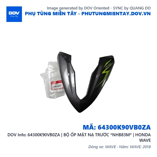 64300K90VB0ZA | BỘ ỐP MẶT NẠ TRƯỚC *NHB83M* | HONDA WAVE — 64300K90VB0ZA