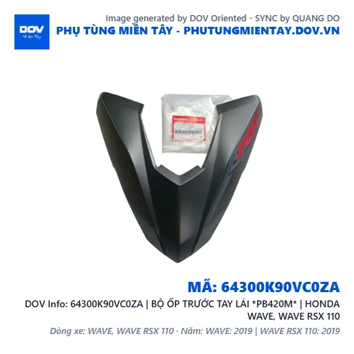 64300K90VC0ZA | BỘ ỐP TRƯỚC TAY LÁI *PB420M* | HONDA WAVE, WAVE RSX 110 — 64300K90VC0ZA