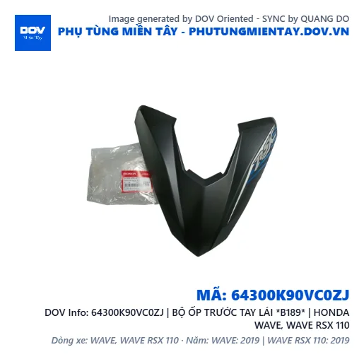 64300K90VC0ZJ | BỘ ỐP TRƯỚC TAY LÁI *B189* | HONDA WAVE, WAVE RSX 110 — 64300K90VC0ZJ