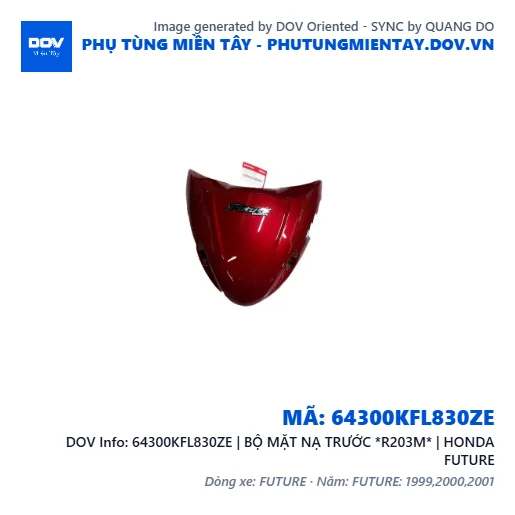 64300KFL830ZE | BỘ MẶT NẠ TRƯỚC *R203M* | HONDA FUTURE — 64300KFL830ZE