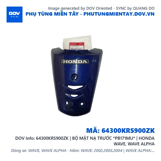 64300KRS900ZK | BỘ MẶT NẠ TRƯỚC *PB171MU* | HONDA WAVE, WAVE ALPHA — 64300KRS900ZK