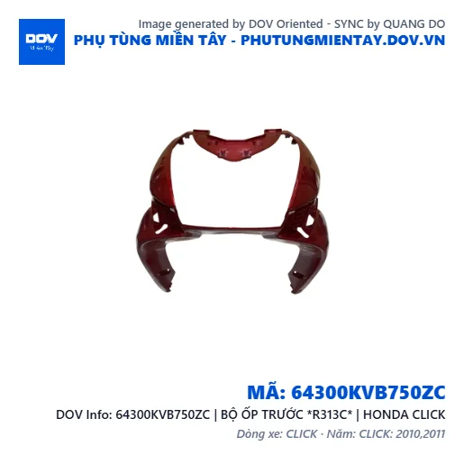 64300KVB750ZC | BỘ ỐP TRƯỚC *R313C* | HONDA CLICK — 64300KVB750ZC