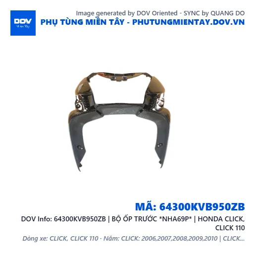 64300KVB950ZB | BỘ ỐP TRƯỚC *NHA69P* | HONDA CLICK, CLICK 110 — 64300KVB950ZB