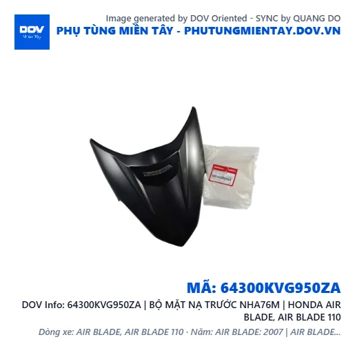 64300KVG950ZA | BỘ MẶT NẠ TRƯỚC NHA76M | HONDA AIR BLADE, AIR BLADE 110 — 64300KVG950ZA