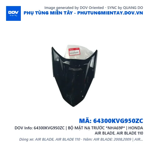 64300KVG950ZC | BỘ MẶT NẠ TRƯỚC *NHA69P* | HONDA AIR BLADE, AIR BLADE 110 — 64300KVG950ZC