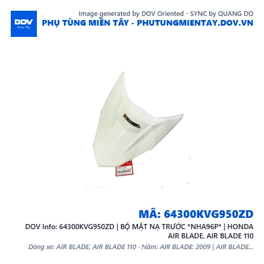 64300KVG950ZD | BỘ MẶT NẠ TRƯỚC *NHA96P* | HONDA AIR BLADE, AIR BLADE 110 — 64300KVG950ZD