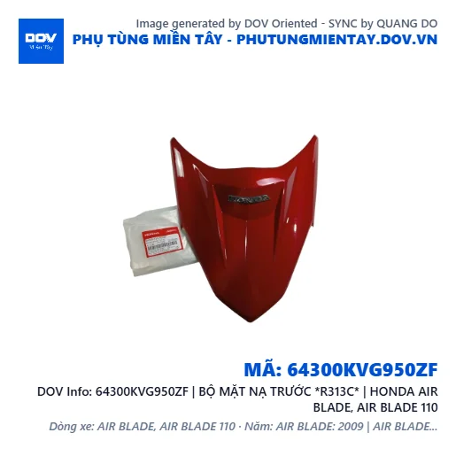 64300KVG950ZF | BỘ MẶT NẠ TRƯỚC *R313C* | HONDA AIR BLADE, AIR BLADE 110 — 64300KVG950ZF