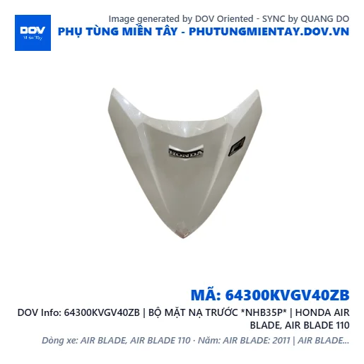 64300KVGV40ZB | BỘ MẶT NẠ TRƯỚC *NHB35P* | HONDA AIR BLADE, AIR BLADE 110 — 64300KVGV40ZB