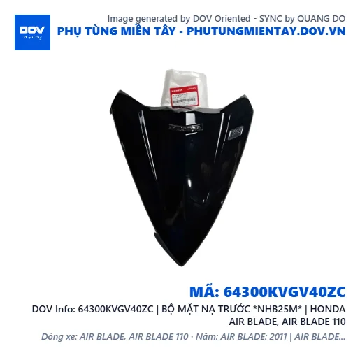 64300KVGV40ZC | BỘ MẶT NẠ TRƯỚC *NHB25M* | HONDA AIR BLADE, AIR BLADE 110 — 64300KVGV40ZC