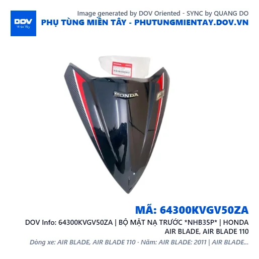 64300KVGV50ZA | BỘ MẶT NẠ TRƯỚC *NHB35P* | HONDA AIR BLADE, AIR BLADE 110 — 64300KVGV50ZA