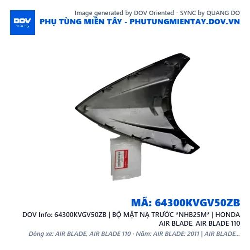 64300KVGV50ZB | BỘ MẶT NẠ TRƯỚC *NHB25M* | HONDA AIR BLADE, AIR BLADE 110 — 64300KVGV50ZB