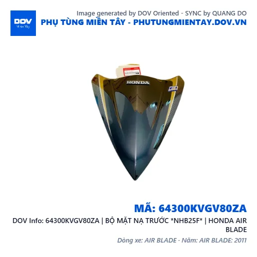 64300KVGV80ZA | BỘ MẶT NẠ TRƯỚC *NHB25F* | HONDA AIR BLADE — 64300KVGV80ZA