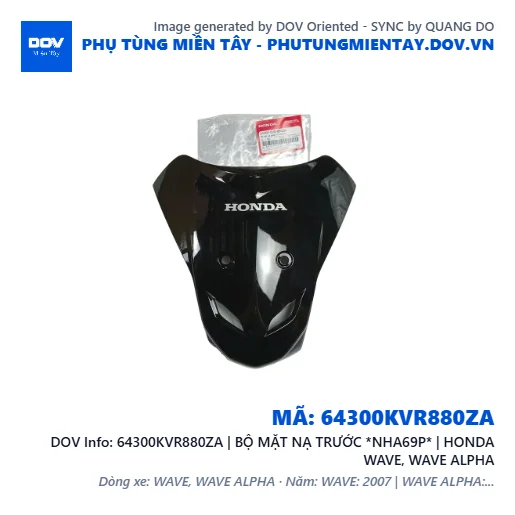 64300KVR880ZA | BỘ MẶT NẠ TRƯỚC *NHA69P* | HONDA WAVE, WAVE ALPHA — 64300KVR880ZA