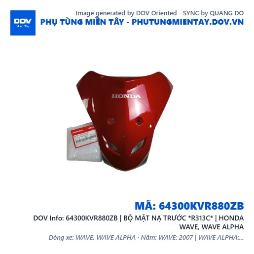 64300KVR880ZB | BỘ MẶT NẠ TRƯỚC *R313C* | HONDA WAVE, WAVE ALPHA — 64300KVR880ZB