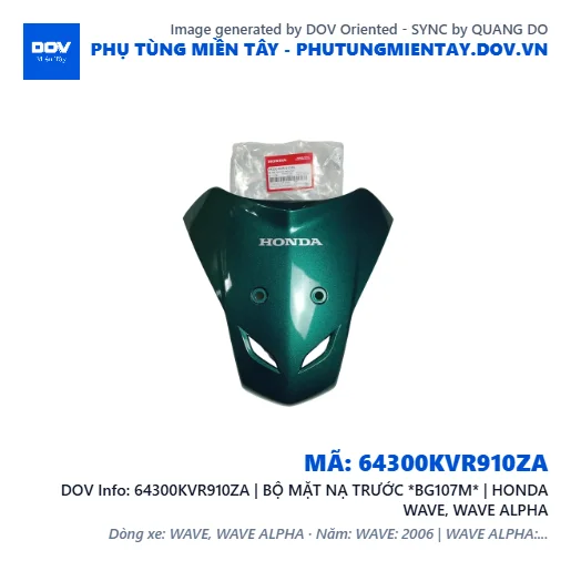 64300KVR910ZA | BỘ MẶT NẠ TRƯỚC *BG107M* | HONDA WAVE, WAVE ALPHA — 64300KVR910ZA