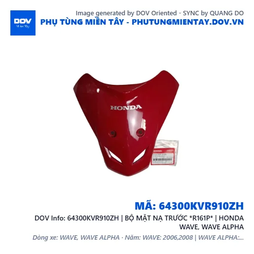 64300KVR910ZH | BỘ MẶT NẠ TRƯỚC *R161P* | HONDA WAVE, WAVE ALPHA — 64300KVR910ZH