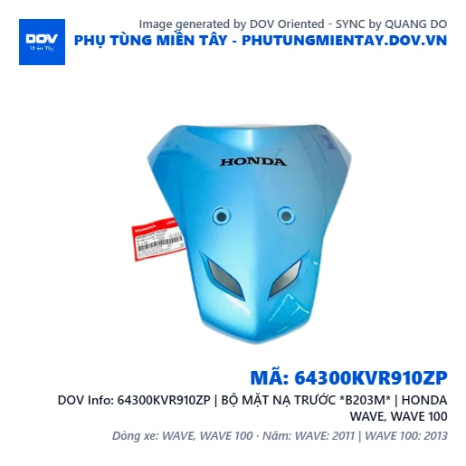 64300KVR910ZP | BỘ MẶT NẠ TRƯỚC *B203M* | HONDA WAVE, WAVE 100 — 64300KVR910ZP