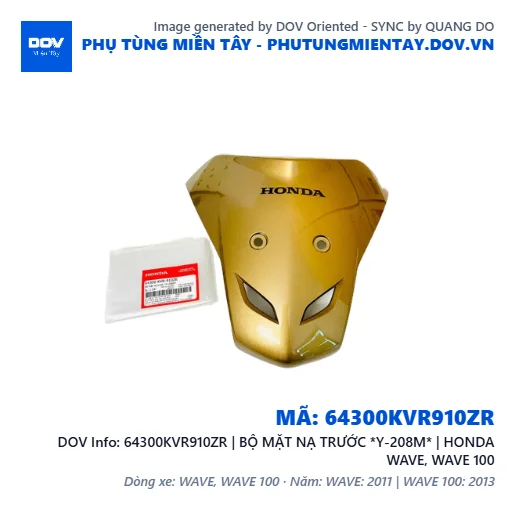 64300KVR910ZR | BỘ MẶT NẠ TRƯỚC *Y-208M* | HONDA WAVE, WAVE 100 — 64300KVR910ZR