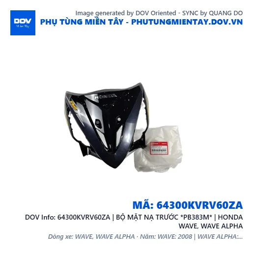 64300KVRV60ZA | BỘ MẶT NẠ TRƯỚC *PB383M* | HONDA WAVE, WAVE ALPHA — 64300KVRV60ZA