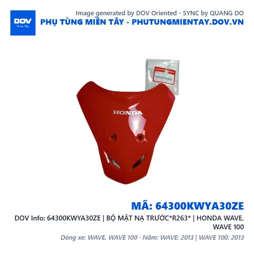 64300KWYA30ZE | BỘ MẶT NẠ TRƯỚC*R263* | HONDA WAVE, WAVE 100 — 64300KWYA30ZE