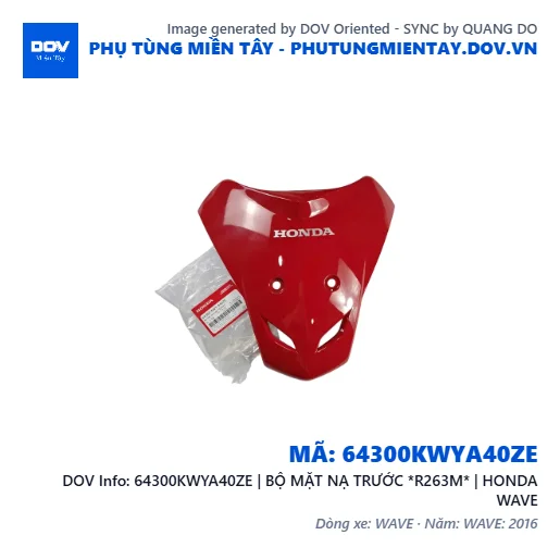 64300KWYA40ZE | BỘ MẶT NẠ TRƯỚC *R263M* | HONDA WAVE — 64300KWYA40ZE