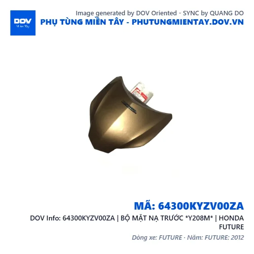 64300KYZV00ZA | BỘ MẶT NẠ TRƯỚC *Y208M* | HONDA FUTURE — 64300KYZV00ZA