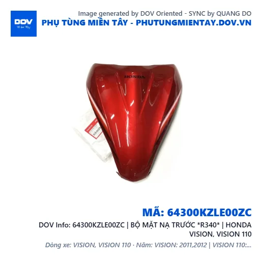 64300KZLE00ZC | BỘ MẶT NẠ TRƯỚC *R340* | HONDA VISION, VISION 110 — 64300KZLE00ZC