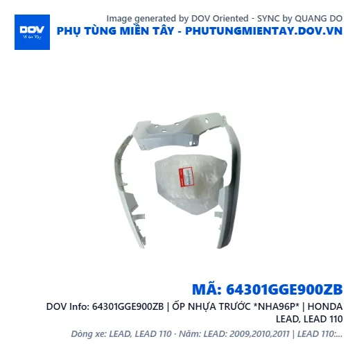 64301GGE900ZB | ỐP NHỰA TRƯỚC *NHA96P* | HONDA LEAD, LEAD 110 — 64301GGE900ZB