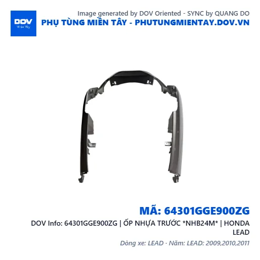64301GGE900ZG | ỐP NHỰA TRƯỚC *NHB24M* | HONDA LEAD — 64301GGE900ZG