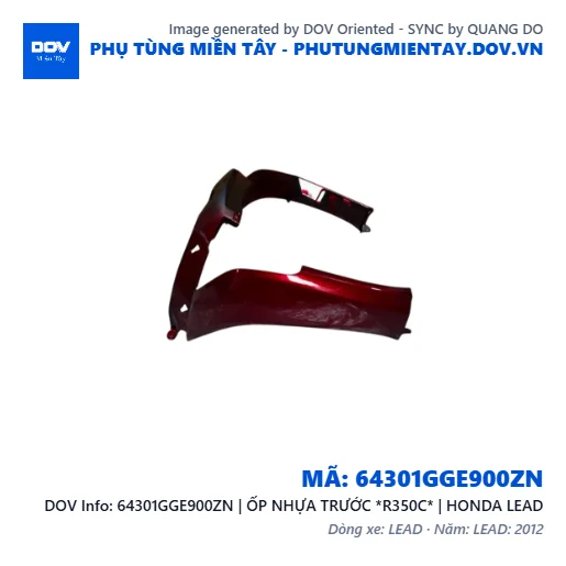 64301GGE900ZN | ỐP NHỰA TRƯỚC *R350C* | HONDA LEAD — 64301GGE900ZN