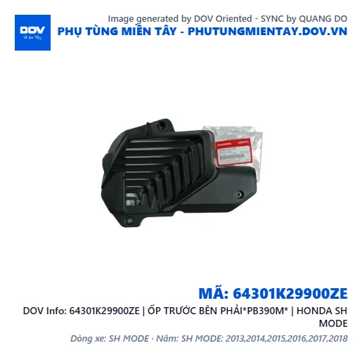 64301K29900ZE | ỐP TRƯỚC BÊN PHẢI*PB390M* | HONDA SH MODE — 64301K29900ZE