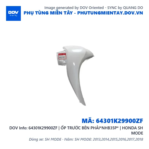 64301K29900ZF | ỐP TRƯỚC BÊN PHẢI*NHB35P* | HONDA SH MODE — 64301K29900ZF