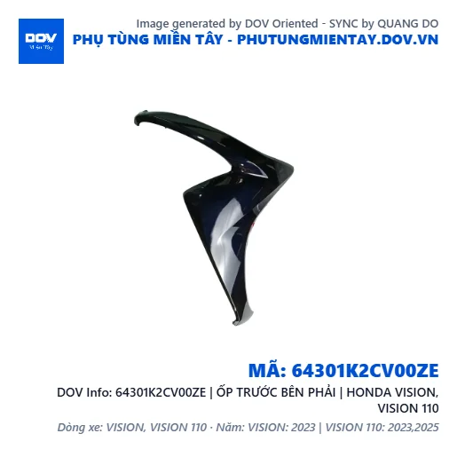 64301K2CV00ZE | ỐP TRƯỚC BÊN PHẢI | HONDA VISION, VISION 110 — 64301K2CV00ZE